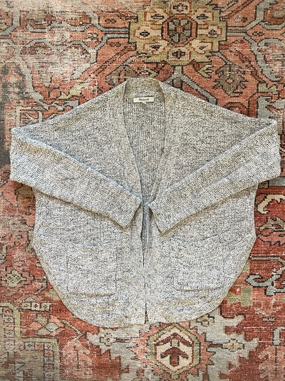 Madewell Cozy Light Gray Open-Front Women's Sweater Cardigan